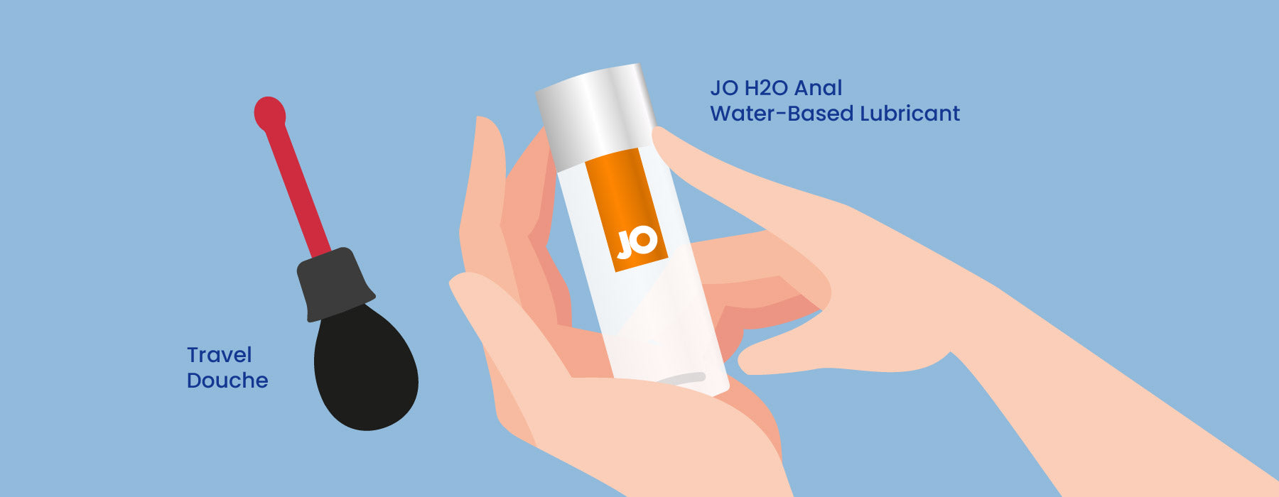 Travel Douche and JO H2O Anal Lubricant (Water-Based)