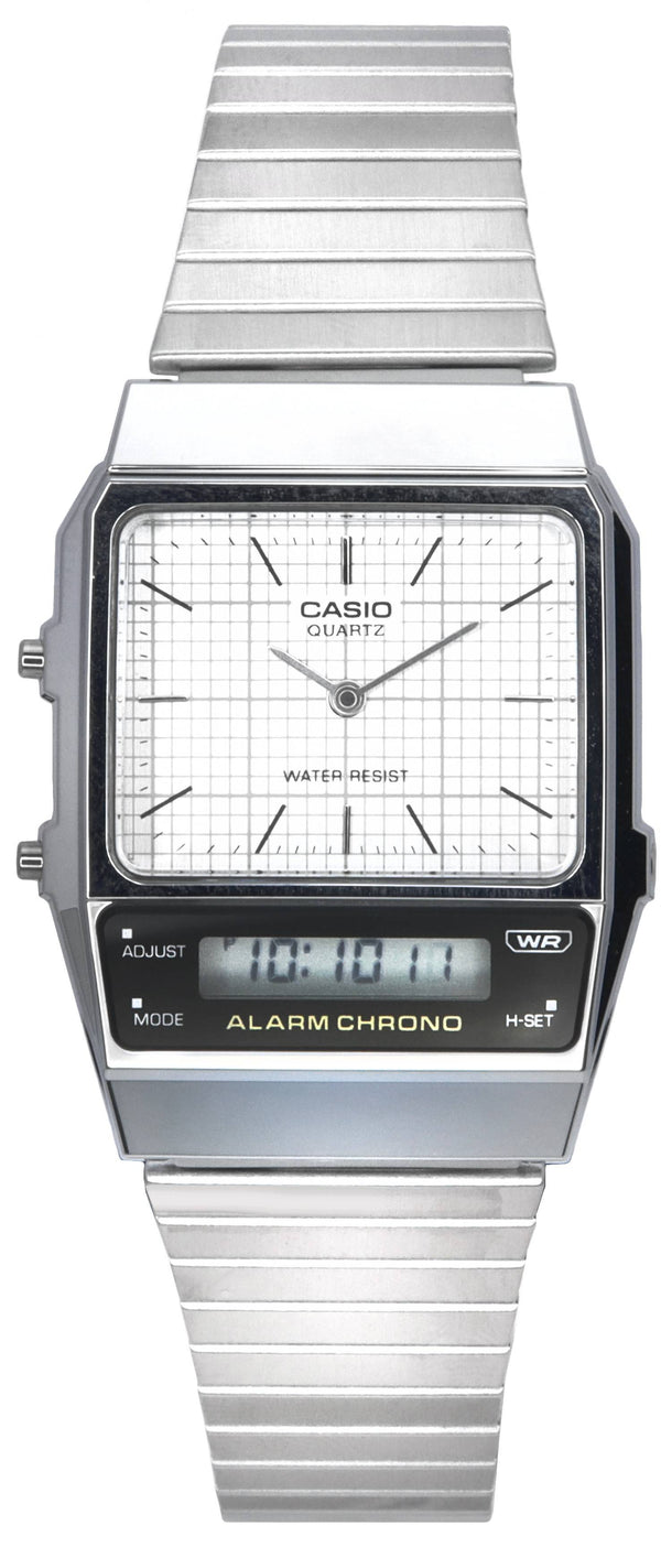 Casio Vintage Digital Stainless Steel Quartz A100WE-7B A100WE-7B Unisex  Watch - ZetaWatches