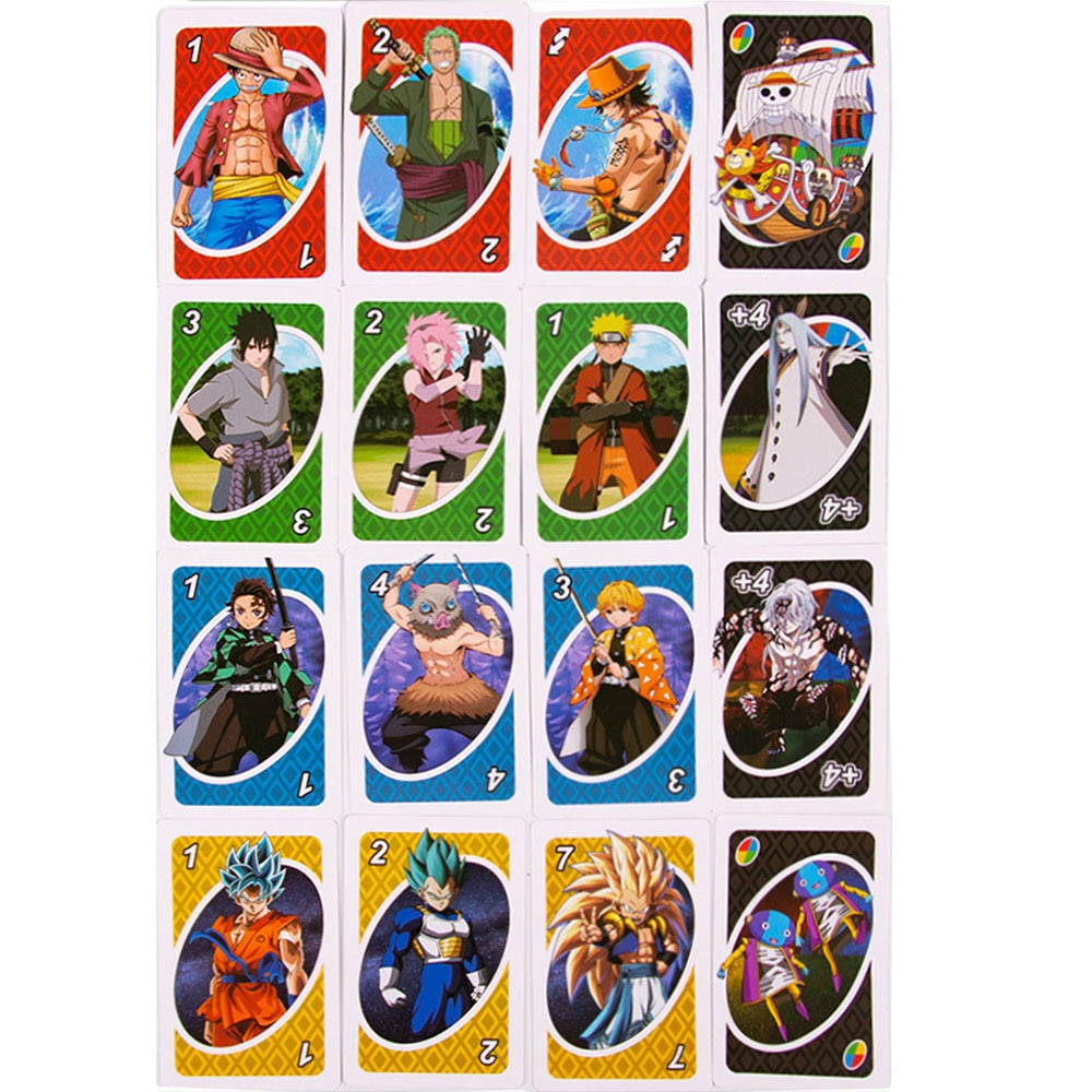 Uno Family Card Game Naruto One Piece Dragon Ball Z Gogodepo