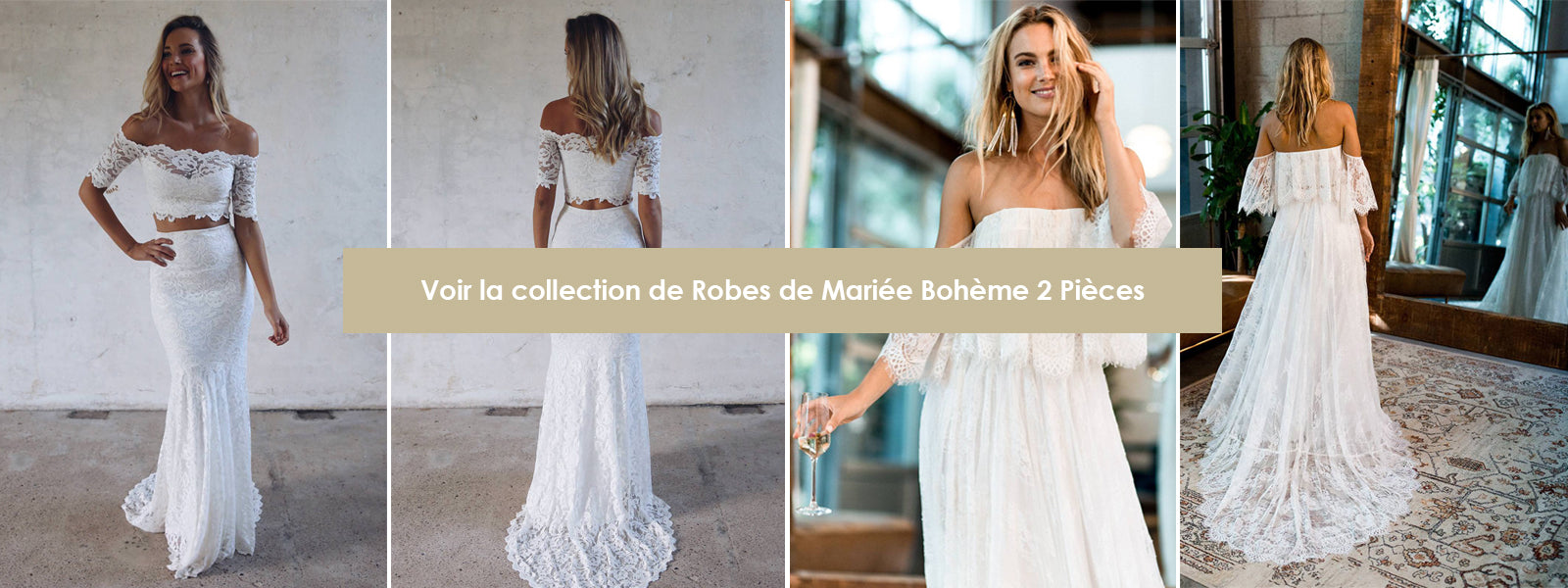 Robe de mariée bohème 2 pièces