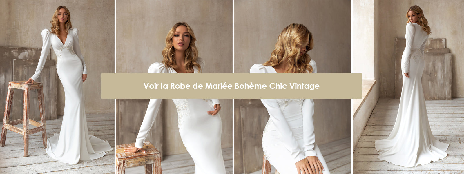 Robe de mariée bohème chic vintage 