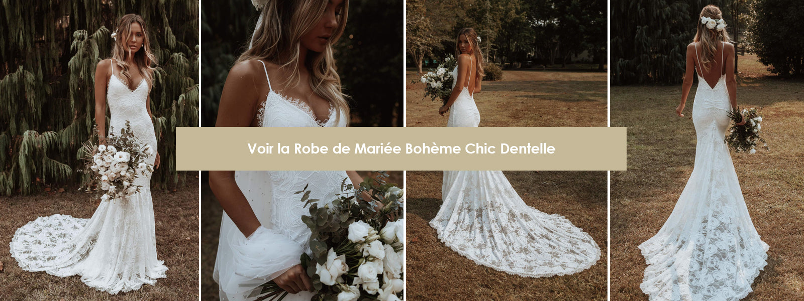 Robe de mariée bohème chic dentelle