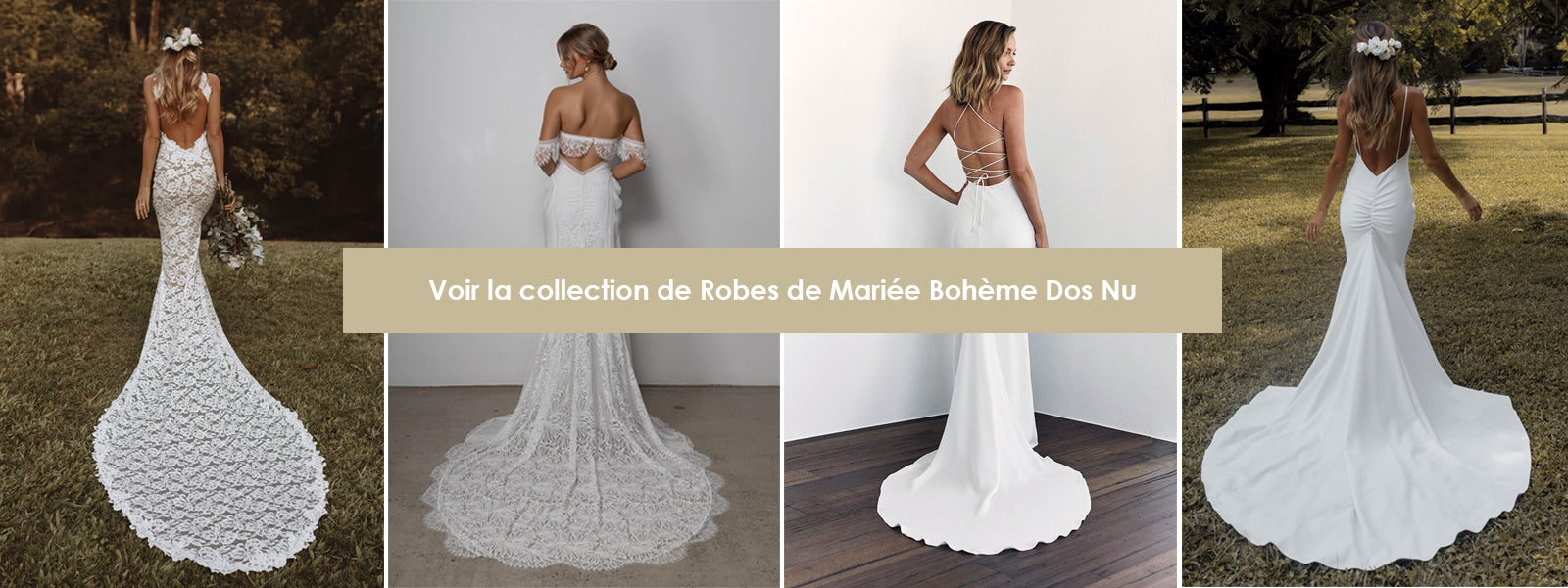 Robes de mariée bohème dos nu