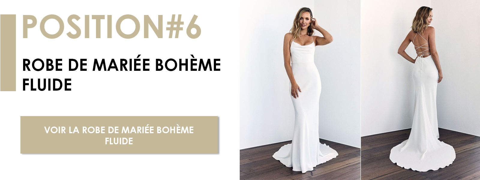 Robe de Mariée Bohème Fluide