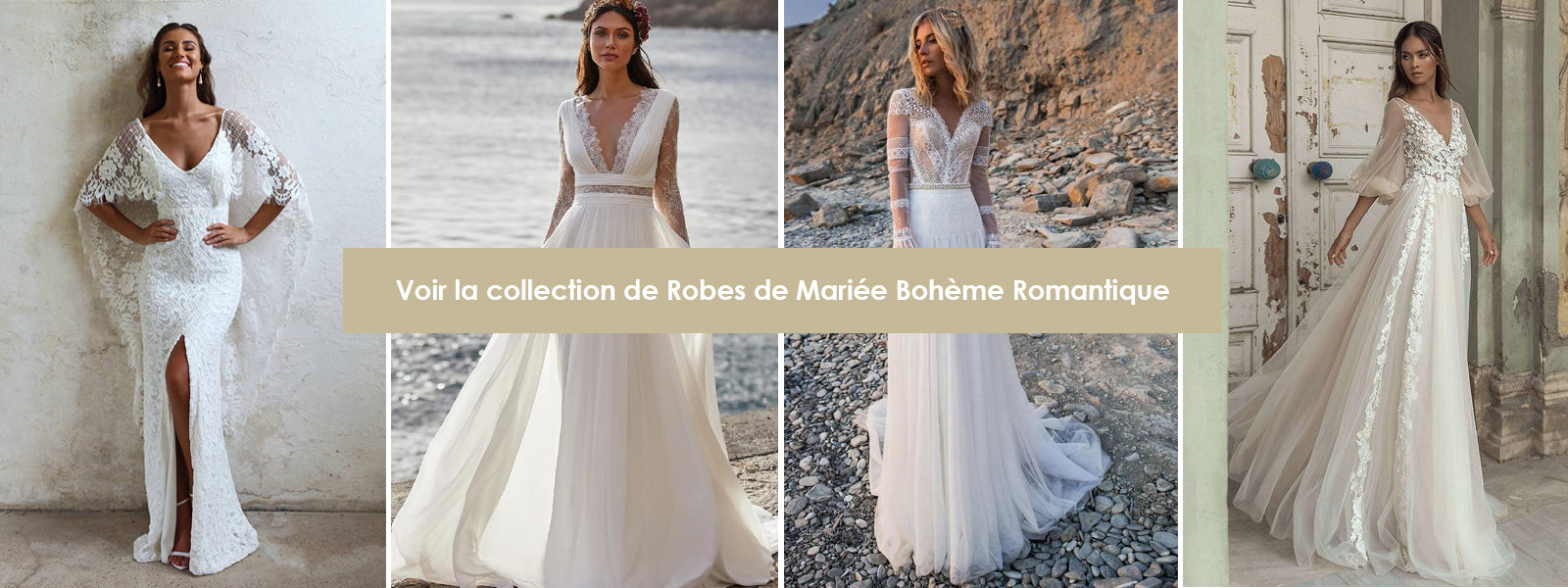 Robes de mariée bohème romantique