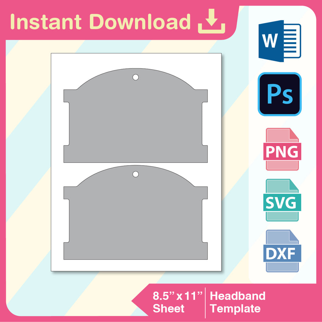 Headband Card Template A – DIYHAHAHA Regarding Headband Card Template