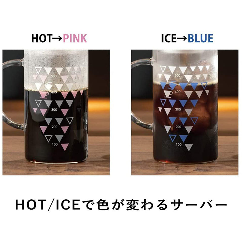 Hario - V60 透明樹脂濾杯冷熱變色咖啡壺組套裝 (1-4杯)｜附40張濾紙｜Dripper Set