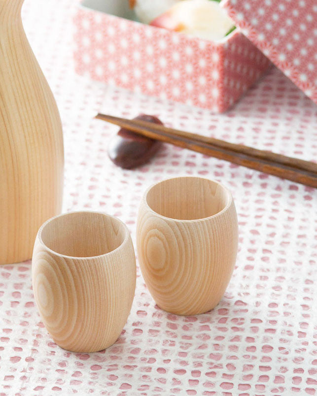 やまこー - A pair of cypress sake cups｜Gift box