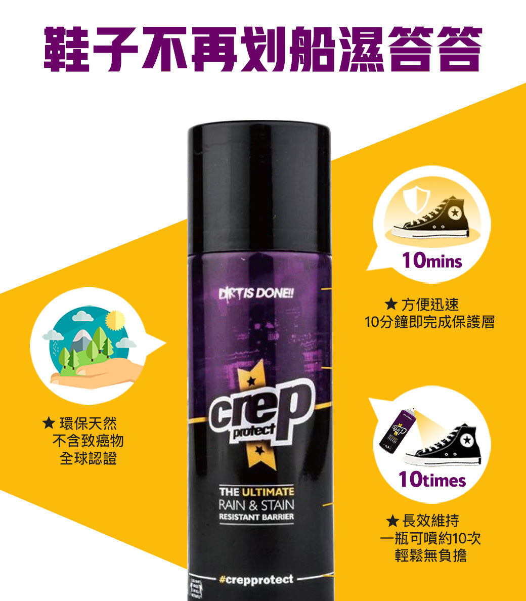 Crep Protect - 納米科技抗污防水噴霧｜200ml｜Rain and stain protection