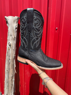 Exotic Python Matte Black Boots - Josie's Boutique & Western Wear 