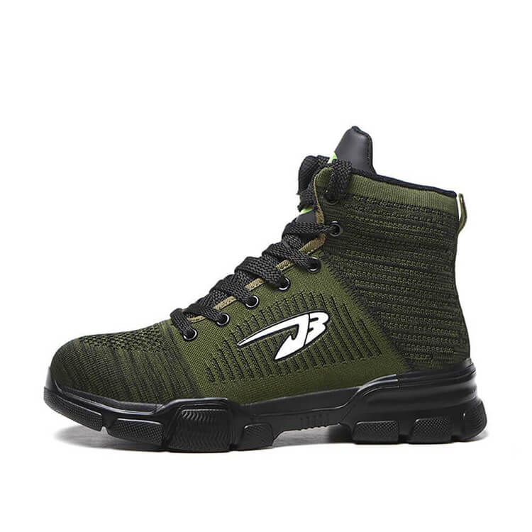 green safety boots