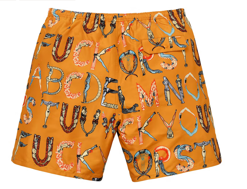 supreme alphabet water short