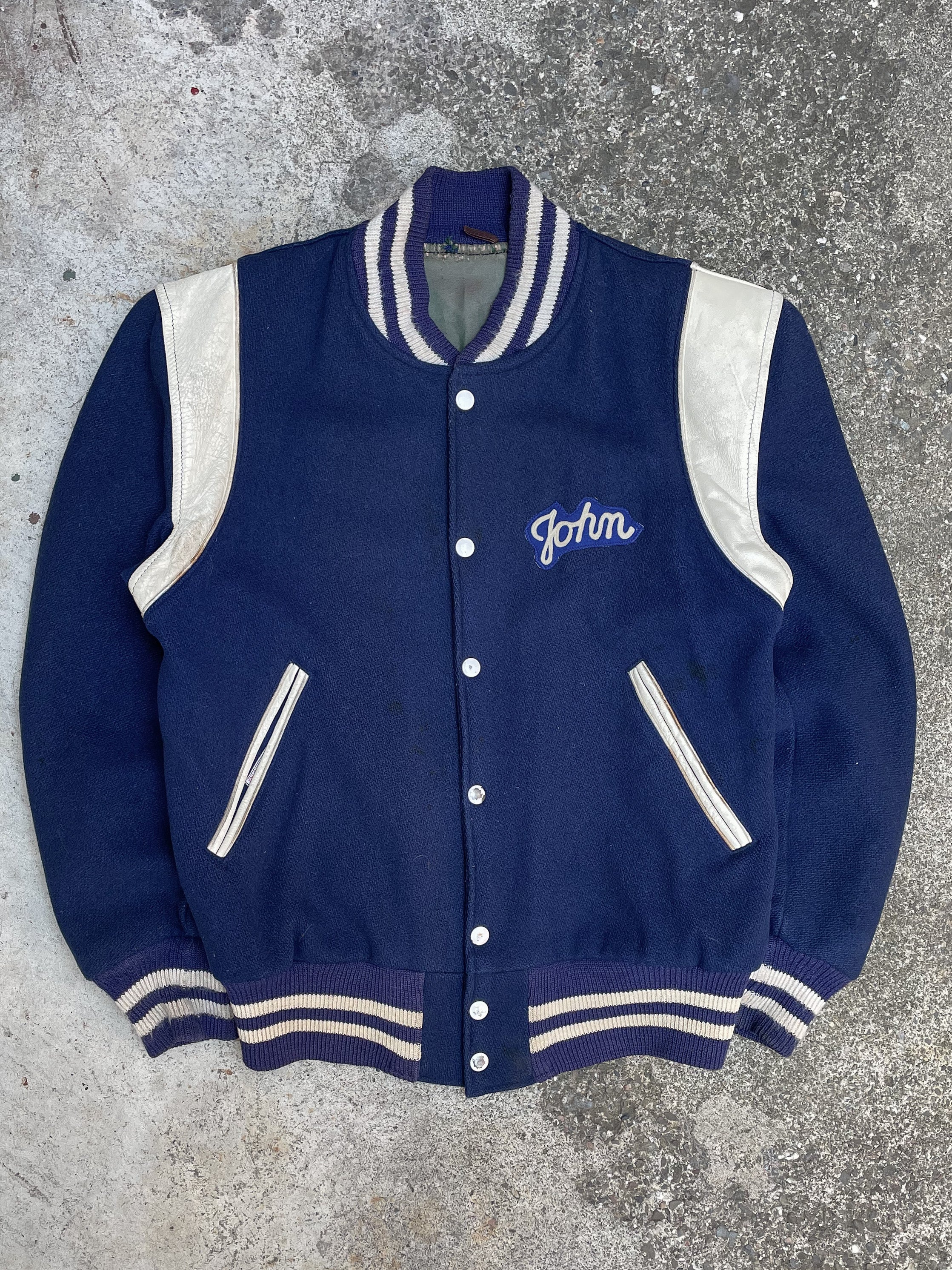 1960s “Barnes Store” Chain Stitched Varsity Jacket (M)