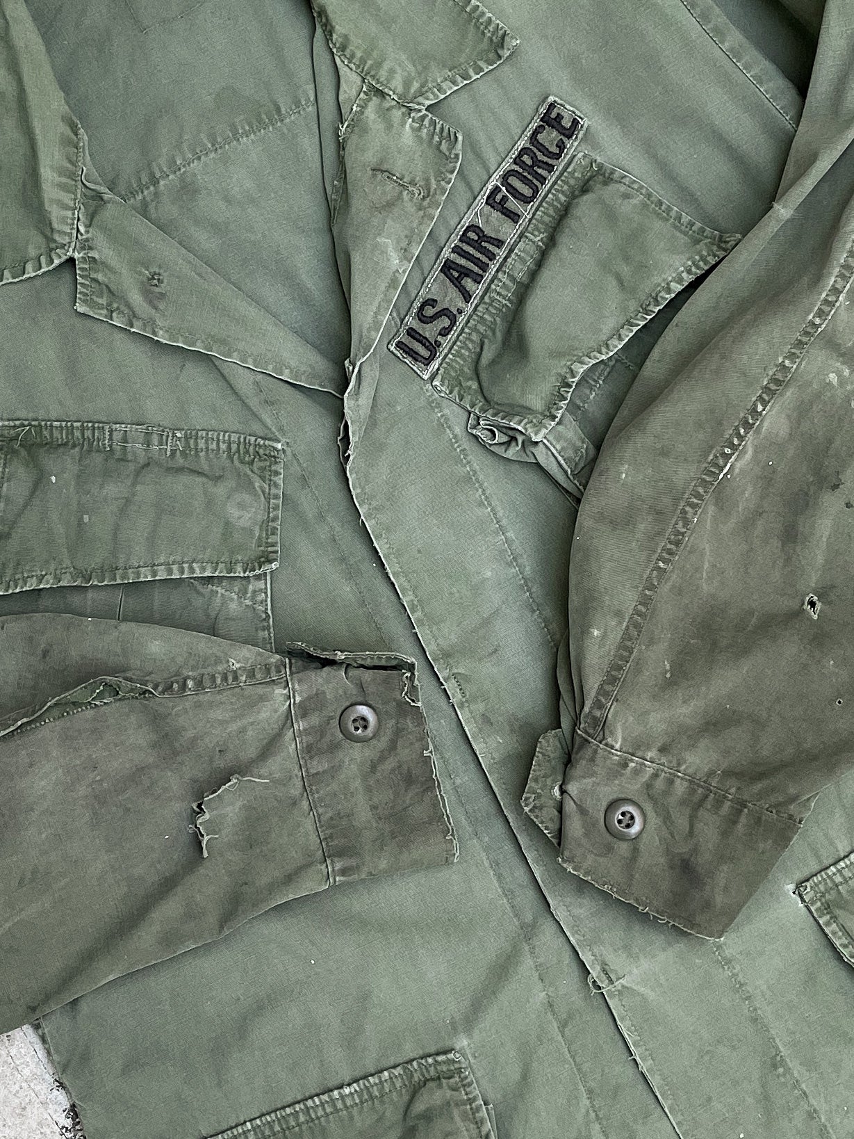 1960s/70s Faded USAF Cargo Jungle Jacket (M/L)