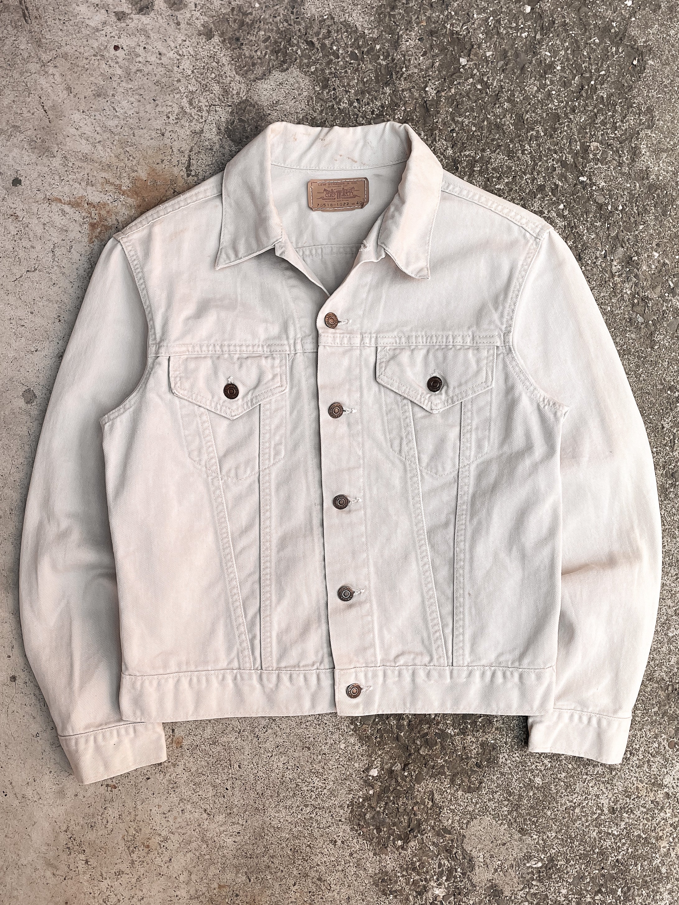 1960s Levi’s Eggshell Type 3 Twill Trucker Jacket (M)