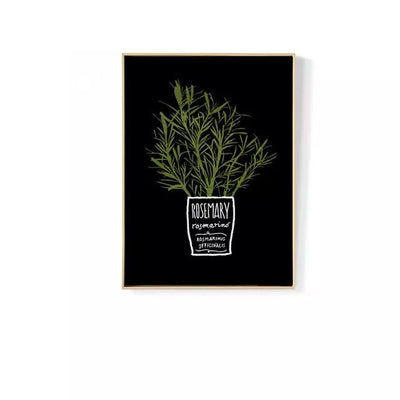 Spices Plants Kitchen Wall Art