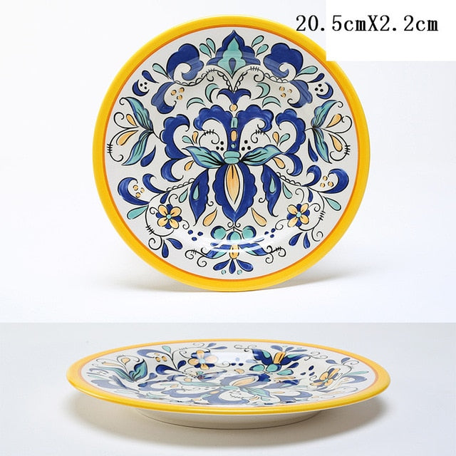 Hand-painted Colorful Ceramic Plate