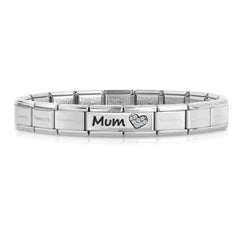 Nomination Charm Bracelet With A Silver Nomination Mum Charm