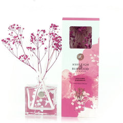 Ashleigh & Burwood: Life In Bloom: Lotus Flower & Watermelon Scented Reed Diffuser 150ml with real gypsophila stems.
