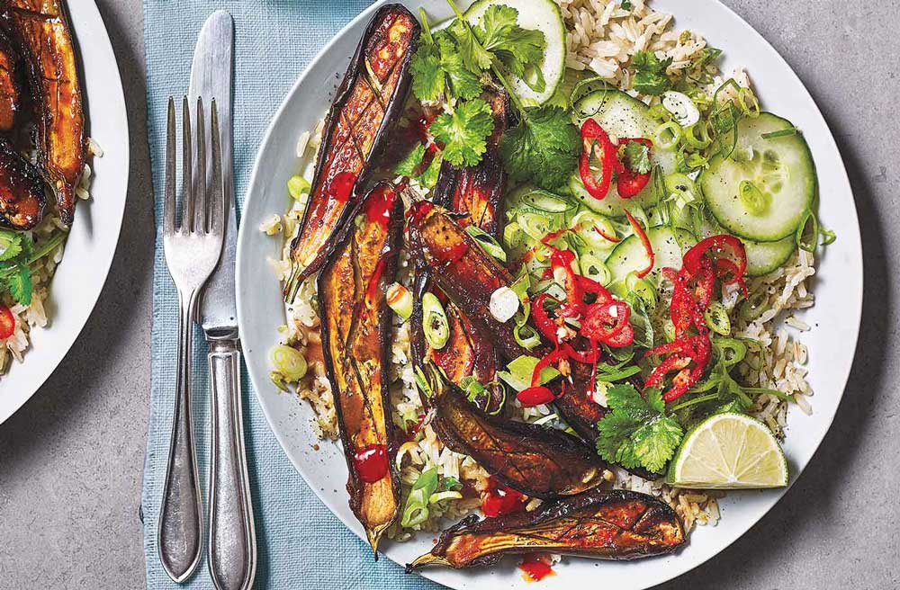 33fuel veganuary recipes - roasted vegetables with rice