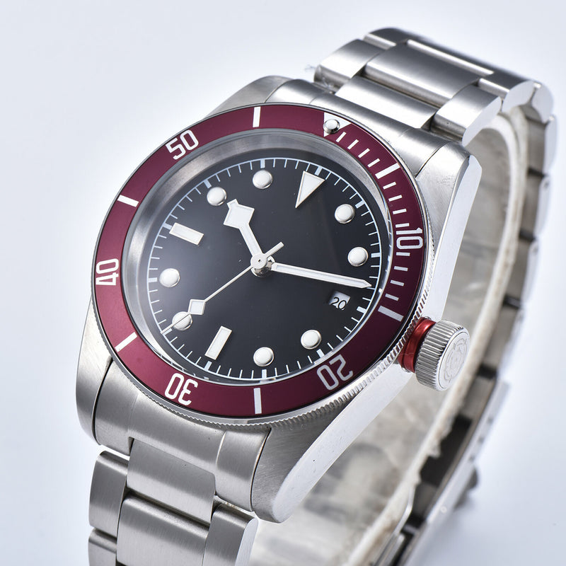 Men's Mechanical Self-winding Black Bay Date Watch Red, White / Suit, Popular Brand / Fashion B57