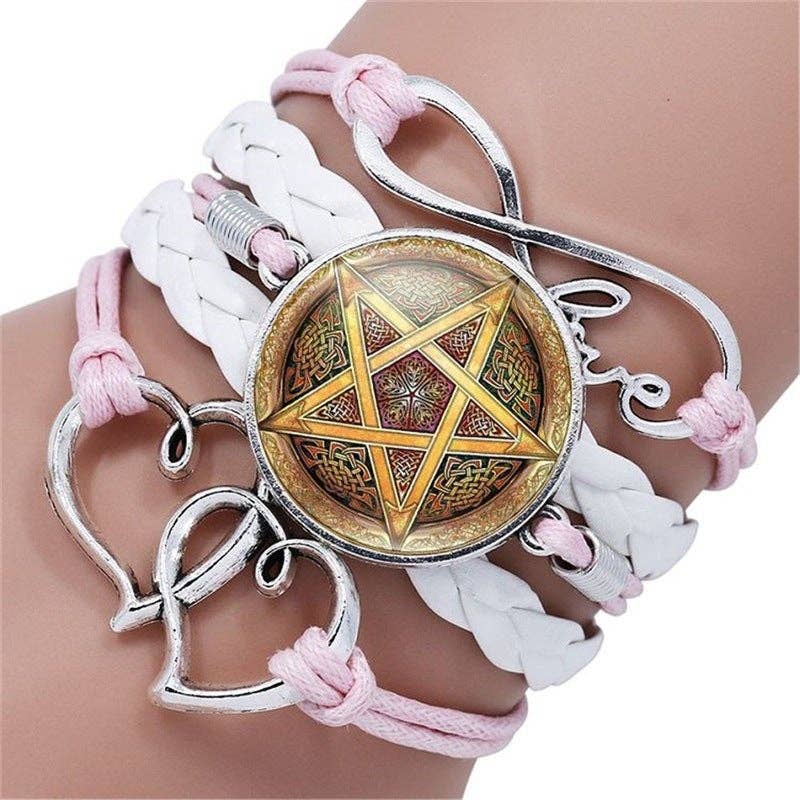 Triangle Mystic Symbol Bracelet-Pink