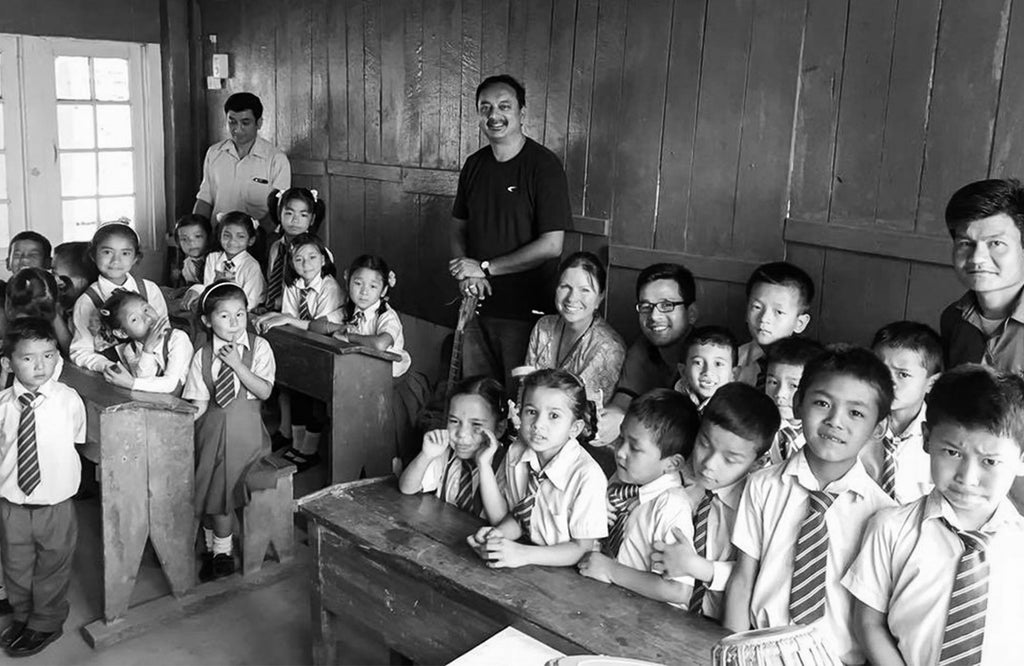 Children singing songs in the classroom at Glenburn Primary School of the Glenburn Tea Estate in Darjeeling