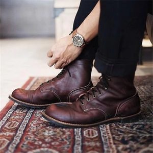 vintage leather ankle boots