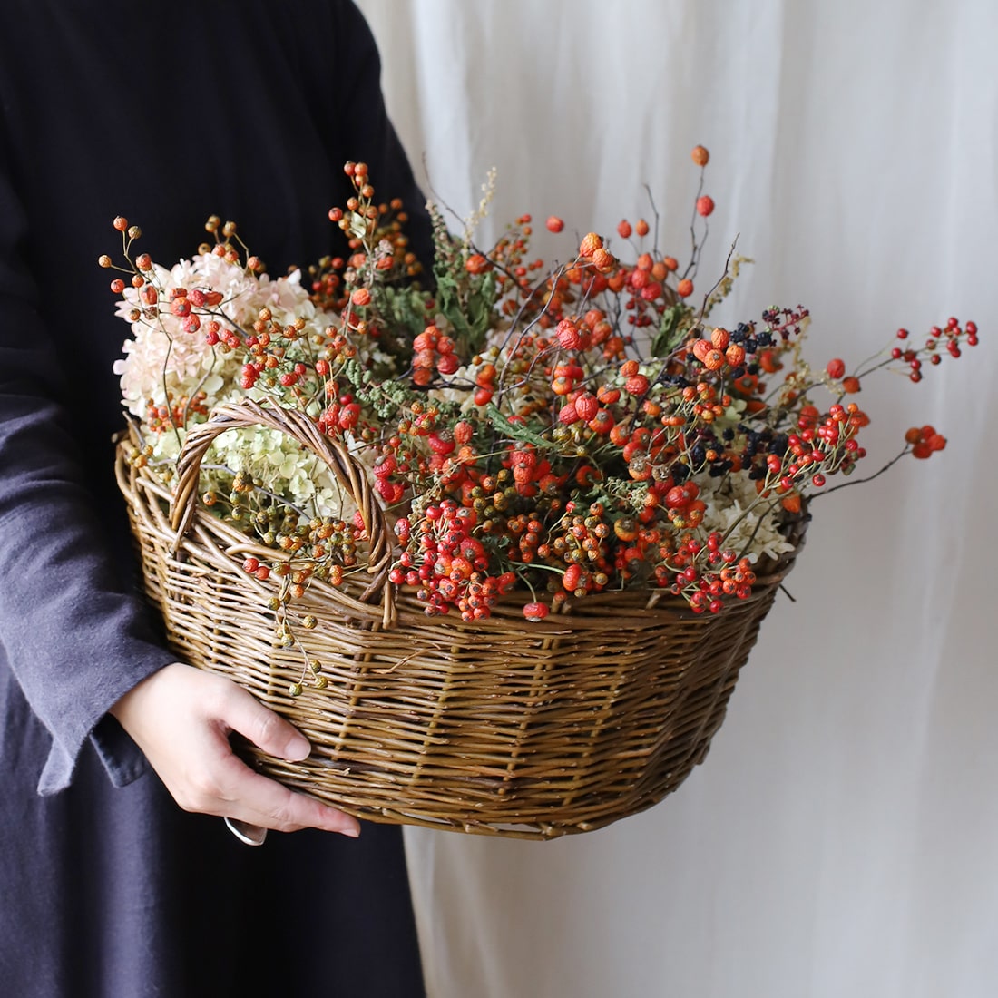 とびきりの花かご