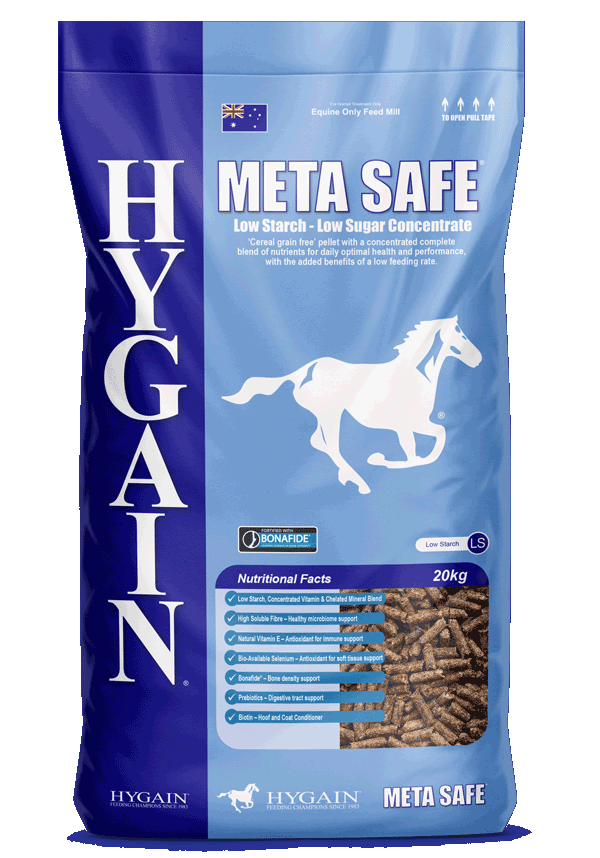 Low starch feed concentrate for metabolic risk horses and ponies