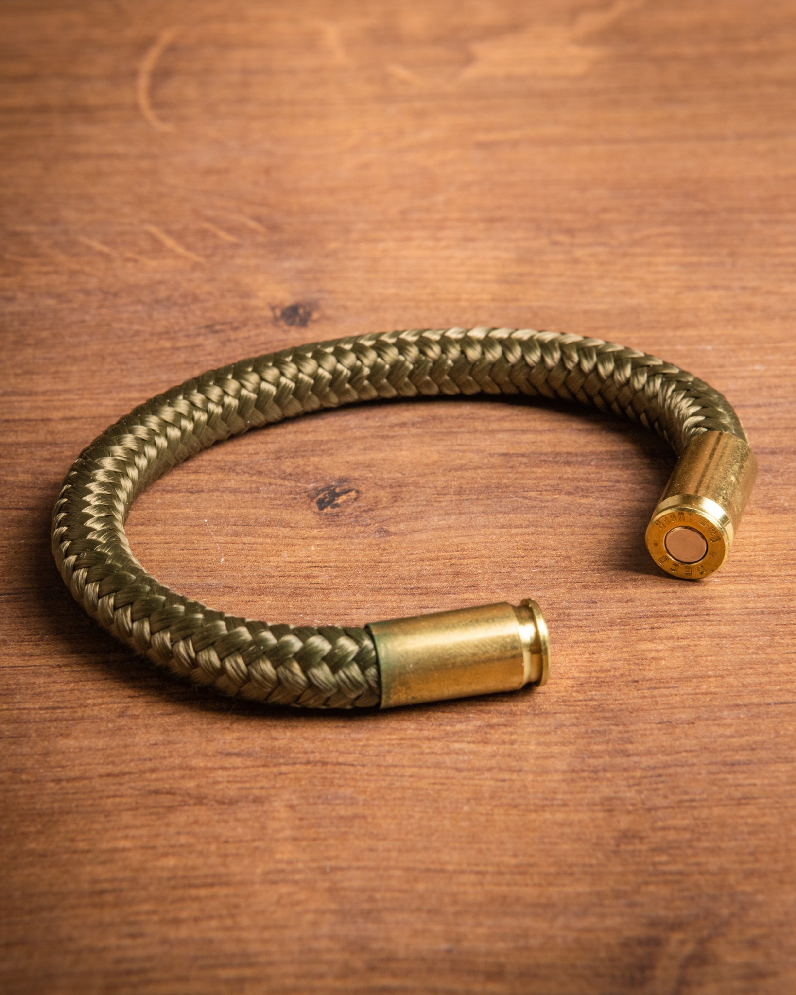 Morse code Ontvangst ontploffen 9mm Patronen Armband "olive" – MAX VELA