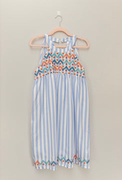 Blue Striped Tank Dress