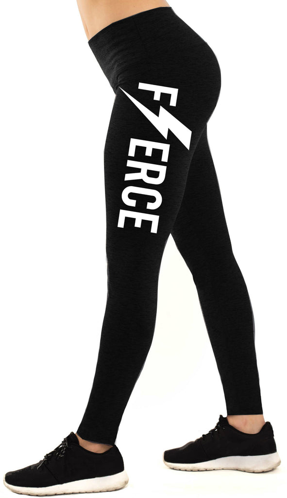 FIERCE Lightning Workout Leggings Black – NobullWoman Apparel