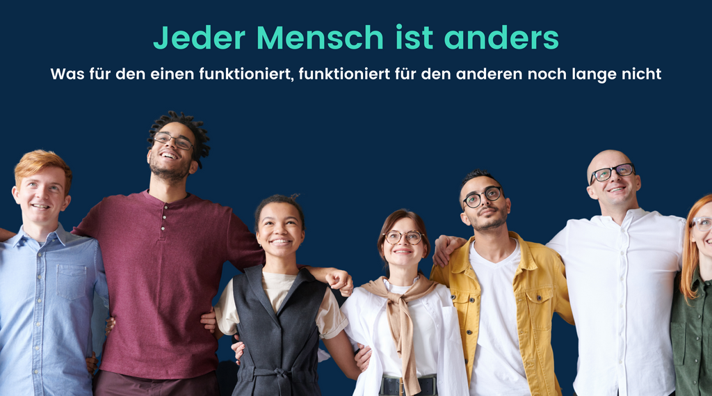 Einzigartigkeit des Menschen Individuelle vielfältige Menschen unterschiedlicher Herkunft lächeln 