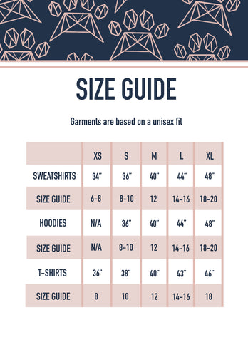 Human Apparel Size Guide – Paw Couture