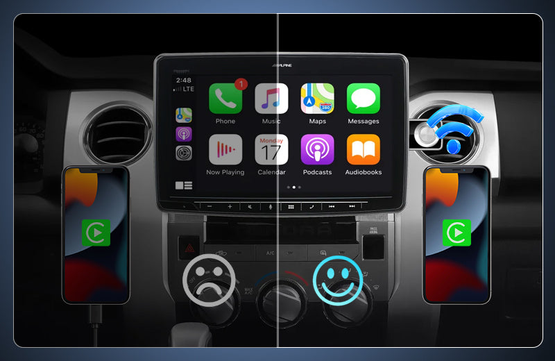 Ai Box Wired To Wireless For Carplay For Android Auto - Temu