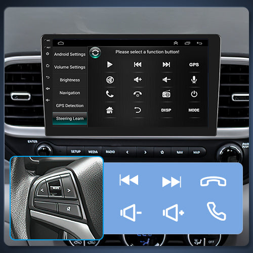 Podofo 1 Din Universal Car Radio 6.9″ Auto Android Player Support WIFI GPS  Backspegellänk Rattkontroll BT FM med 4IR bakre kamera