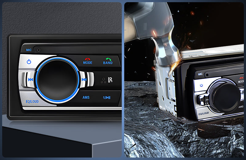 PODOFO Single Din MP3 Player Multimedia Car Stereo, In-Dash Car Radios USB SD AUX-IN