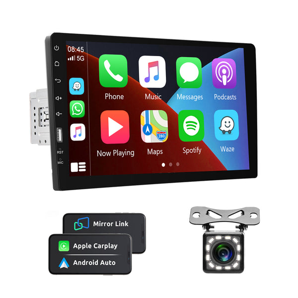 Podofo 1 Din Autoradio mit Carplay Android Auto 5-Touchscreen