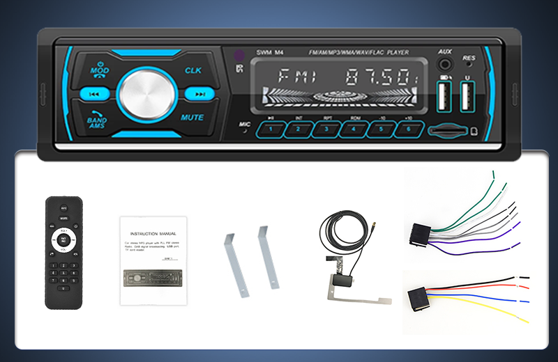 PODOFO Single Din MP3 Player Multimedia Car Stereo, In-Dash Car Radios FM/AM/RDS/DAB+