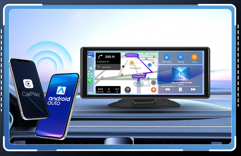 Navigatore autoradio portatile 10,26 pollici Apple Carplay Android