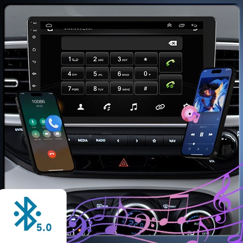 PODOFO 9''Android 13 Car Radio Stereo, 8-core, 8+128GB, with Apple CarPlay & Android Auto&Mirror Link, Support Rear View Camera & Dash Cam Input&Steering Wheel Control