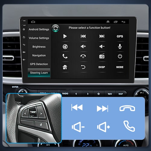 PODOFO 9''Android 13 Car Radio Stereo, 8-core, 8+128GB, with Apple CarPlay & Android Auto&Mirror Link, Support Rear View Camera & Dash Cam Input&Steering Wheel Control
