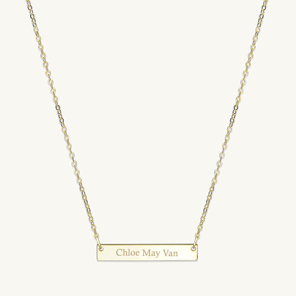 Personalised sales bar necklace