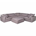 Clay Sectional "Corner Chair" Livesmart Fabric Light Grey