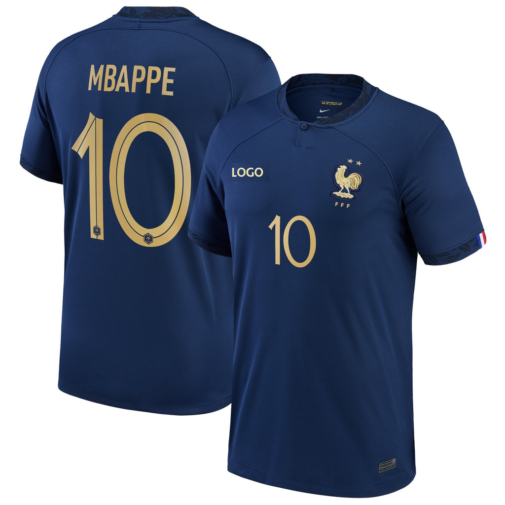 France Official Nike home world cup soccer jersey 2022 size Médium