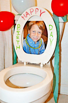 Birthday pose by a child