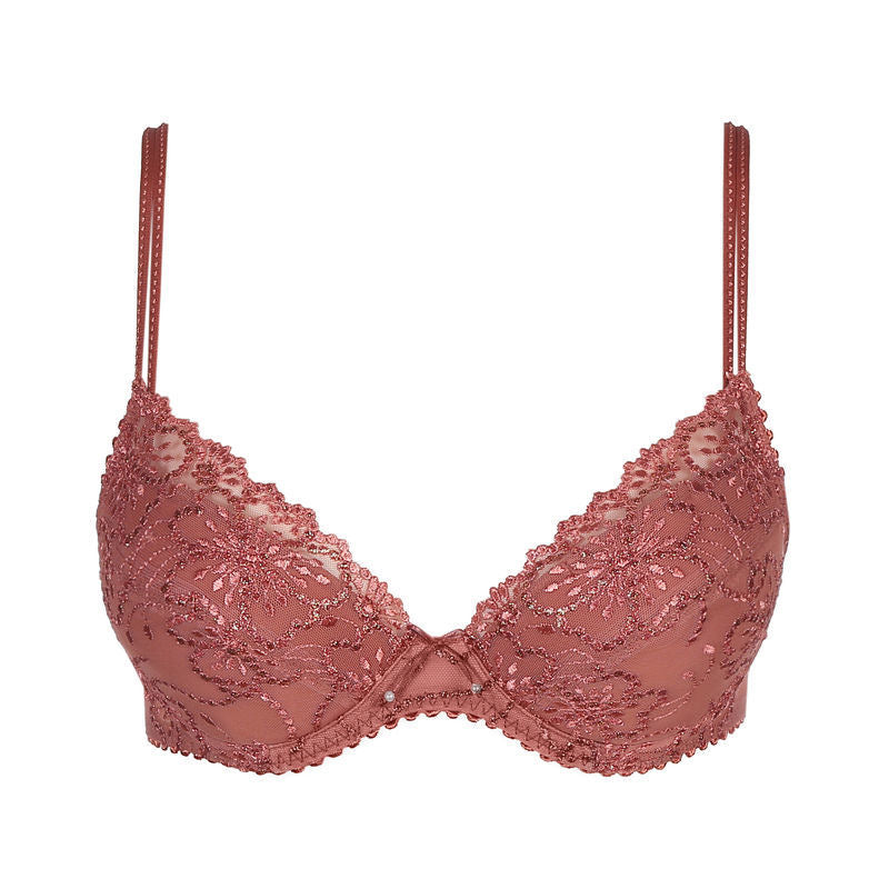 0102227 Marie Jo Agatha Removable Pads Push Up Bra - 0102227 Rumba Red
