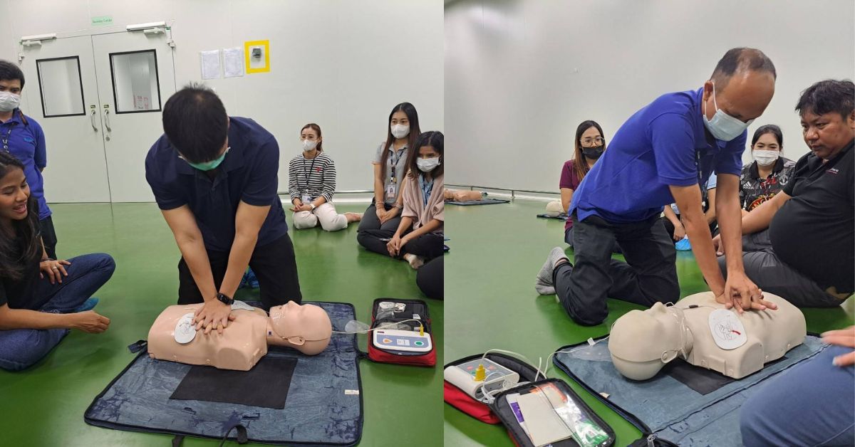 First Aid CPR AED training with BERLIN PHARMACEUTICAL INDUSTRY