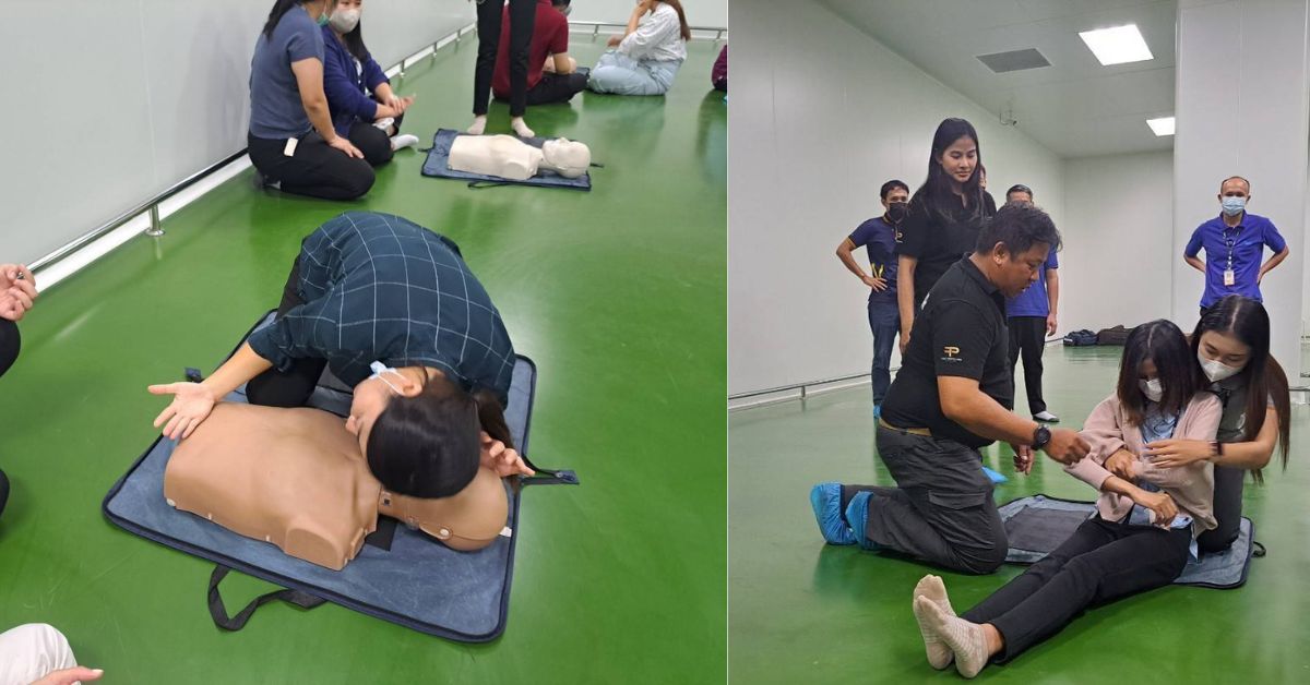 First Aid CPR AED training with BERLIN PHARMACEUTICAL INDUSTRY
